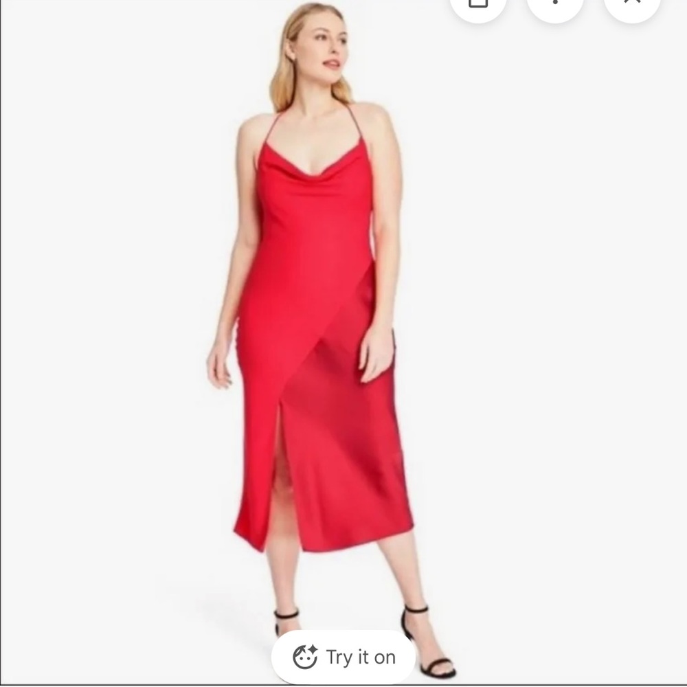 Cushnie Striking Red Midi Dress